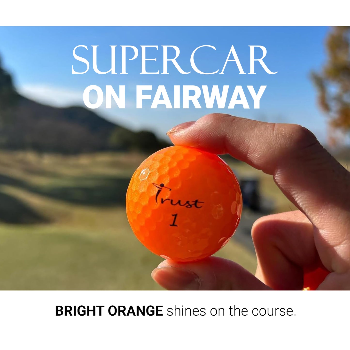 K9 Aurora Crystal Urethane Golf Ball - Bright Orange