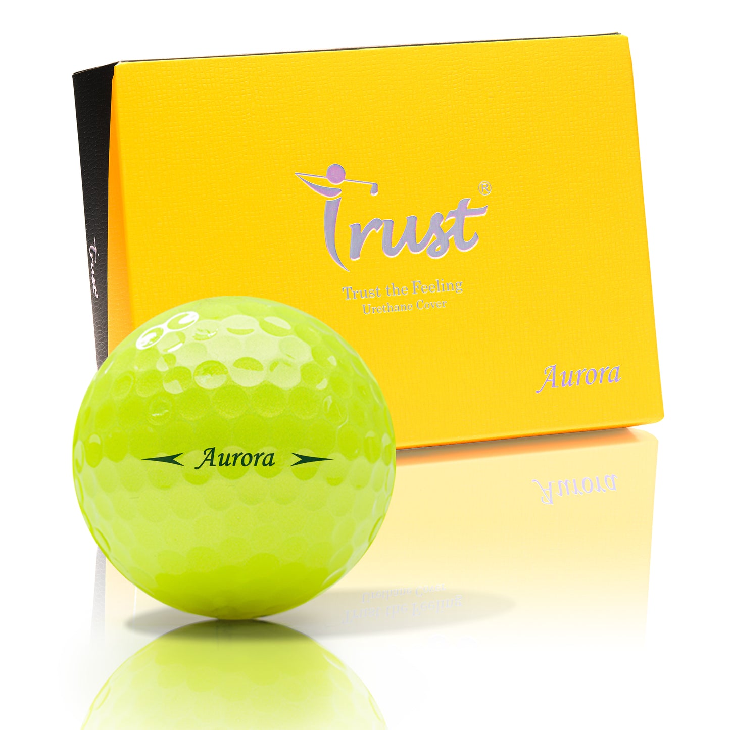 K9 Aurora Crystal Urethane Golf Ball- Loyal Yellow