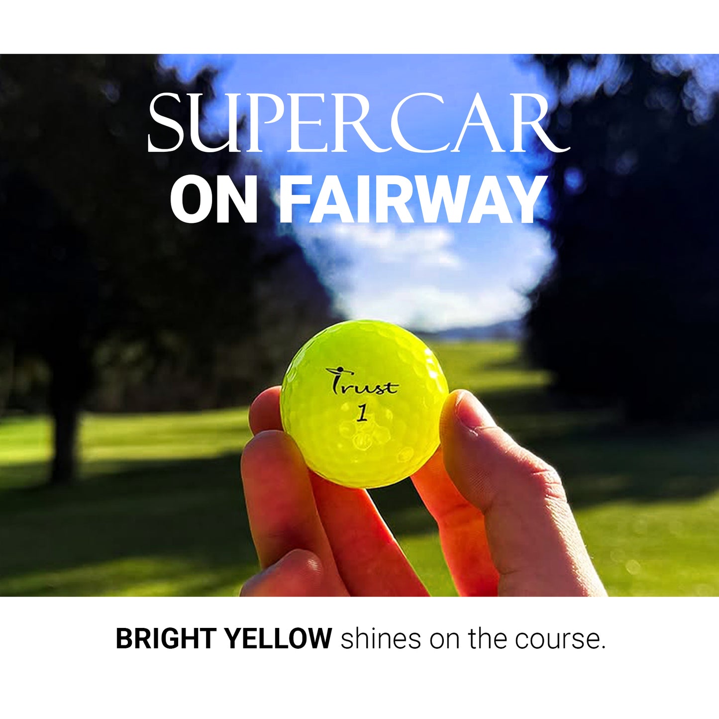 K9 Aurora Crystal Urethane Golf Ball- Loyal Yellow