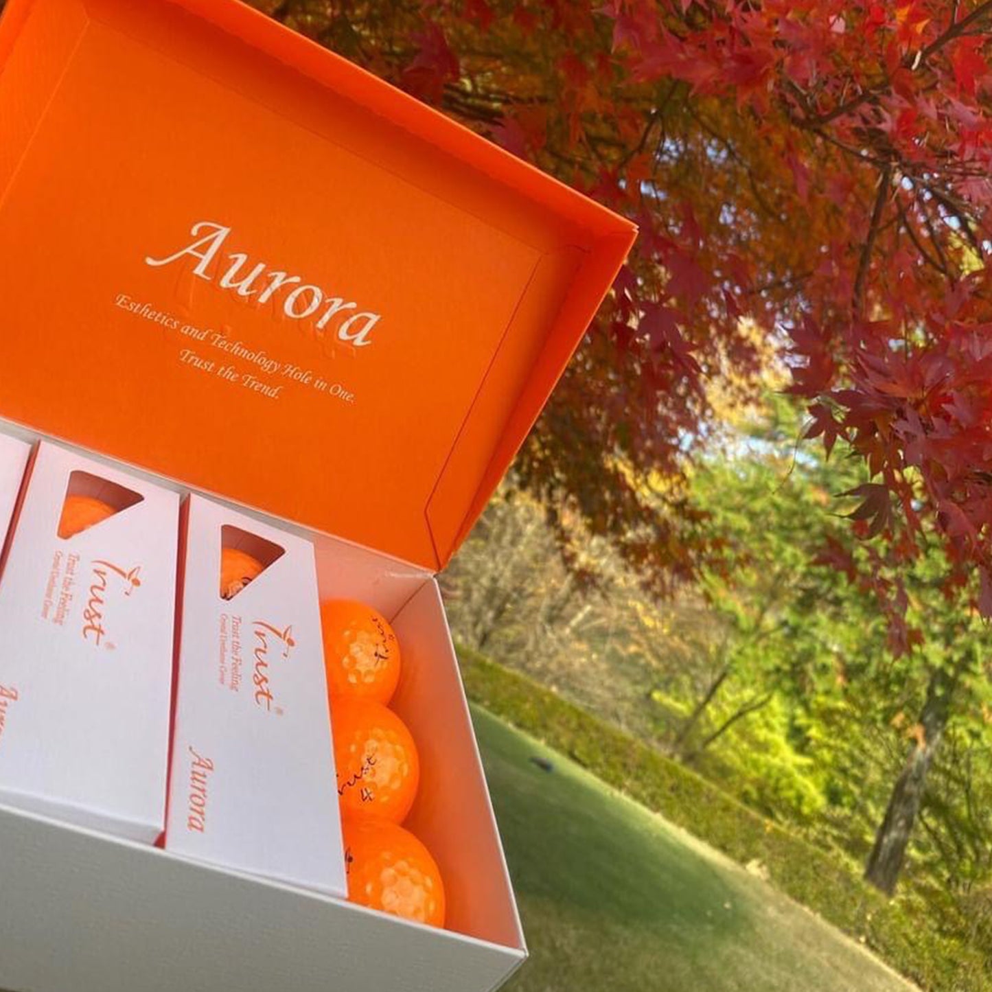 K9 Aurora Crystal Urethane Golf Ball - Bright Orange