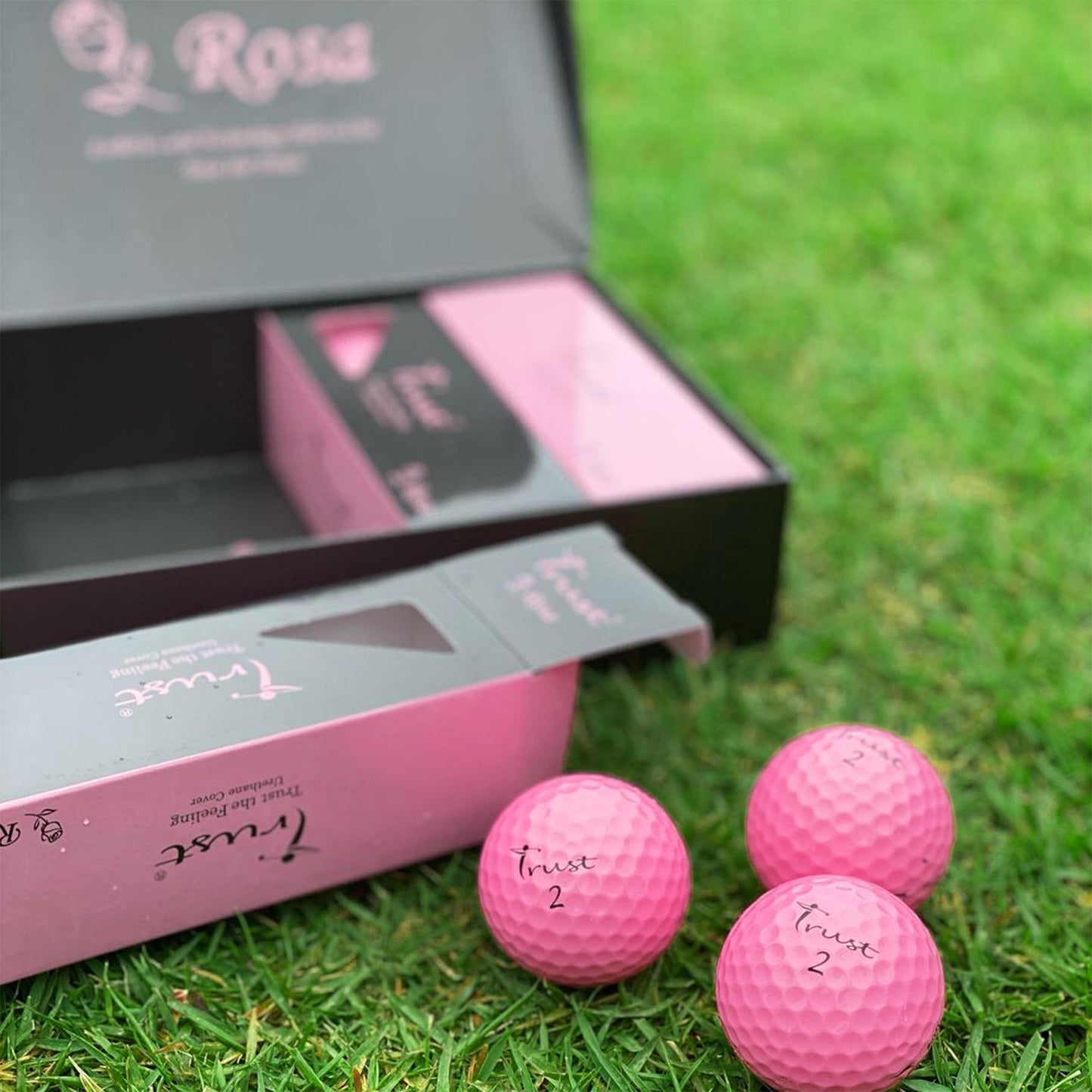 K9 Rosa Crystal Urethane Golf Ball - Golden Pink