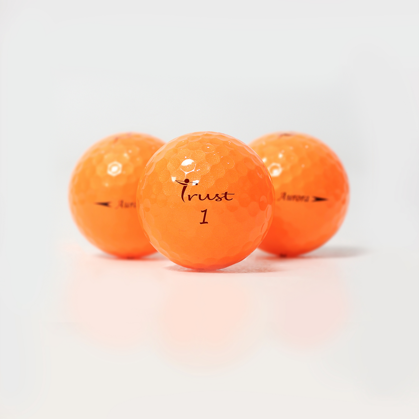 K9 Aurora Crystal Urethane Golf Ball - Bright Orange